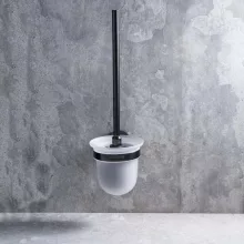   Bemeta Hematit fali WC-kefetartó 95x360x140 mm, fényes fekete 159113017