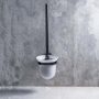 Bemeta Hematit fali WC-kefetartó 95x360x140 mm, fényes fekete 159113017