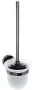 Bemeta Hematit fali WC-kefetartó 95x360x140 mm, fényes fekete 159113017