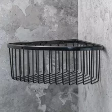   Bemeta Hematit fali rácsos szappantartó 265x90x205 mm, fényes fekete 159208312