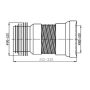 Sapho Bruckner flexibilis WC bekötőcső 21-33 cm, fehér 159.324.0