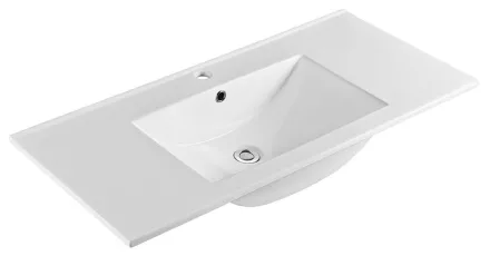 Sapho Slim felülről beépíthető kerámiamosdó 100x46 cm, fehér 1601-100