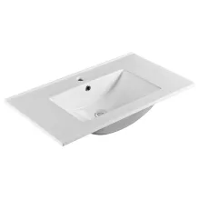   Sapho Slim felülről beépíthető kerámiamosdó 80x46 cm, fehér 1601-80