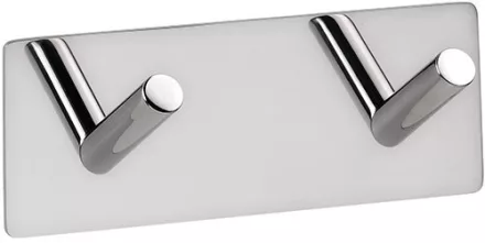 Bemeta Easy fali öntapadós duplafogas 115x38 mm, fényes ezüst.