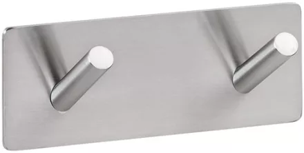 Bemeta Easy fali öntapadós duplafogas 115x38 mm, matt ezüst.
