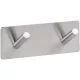 Bemeta Easy fali öntapadós duplafogas 115x38 mm, matt ezüst.