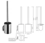 Bemeta Easy WC kefe tartó 80x355 mm, fényes ezüst.