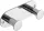 Bemeta Easy fali duplafogas 115x36 mm, fényes ezüst.