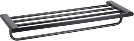 Bemeta Organic Black fali törölközőtartó polc 640x95x214 mm, fekete.