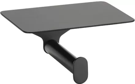 Bemeta Organic Black fali WC papírtartó polccal 150x75x110 mm, fekete.