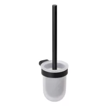 Bemeta Organic Black fali WC-kefetartó 95x360x122 mm, tejüveg/fekete.