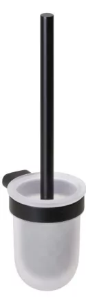 Bemeta Organic Black fali WC-kefetartó 95x360x122 mm, tejüveg/fekete.