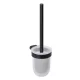 Bemeta Organic Black fali WC-kefetartó 95x360x122 mm, tejüveg/fekete.