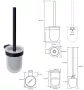Bemeta Organic Black fali WC-kefetartó 95x360x122 mm, tejüveg/fekete.
