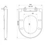 Sapho Lena WC-ülőke Soft Close, Inox pánttal, fehér 1703-113