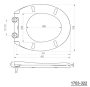 Sapho Adina WC ülőke, Inox pántokkal, Soft-Close, fehér 1703-322