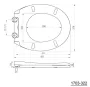 Sapho Adina WC ülőke, Inox pántokkal, Soft-Close, fehér 1703-322