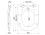Sapho EDITA Slim WC-ülőke, soft close, easy take, fehér 1703-458