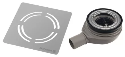 Polysan Flexia Geberit zuhanytálca szifon 90 mm, DN40, inox 17731