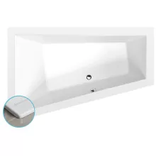 Polysan Triangl Slim kád 180x120x50 cm, balos/fehér 19611S