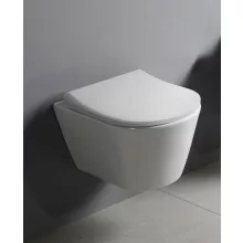   Sapho Avva Rimless Short mélyöblítésű fali kerámia WC 35,5x49 cm, fehér 200114