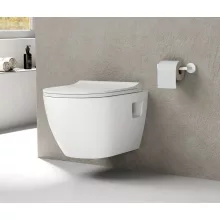 Sapho Bruckner Luna Rimless fali kerámia WC csésze 35,5x49 cm Vortex öblítési technológiával, fehér színben.