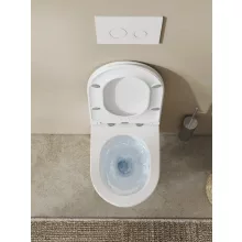 Sapho Bruckner Glanz Rimless fali kerámia WC csésze 36x54 cm Vortex öblítési technológiával, fehér színben.