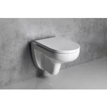   Sapho Bruckner Heike fali RIMLESS kerámia WC csésze Vortex öblítéssel, fehér 201.423.4
