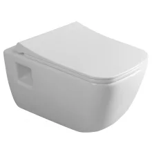   Sapho Bruckner Walter Rimless fali kerámia WC csésze 36,9x52,5 cm, fehér 201.502.0