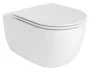Sapho Bruckner Glanz vékonyított duroplast WC ülőke Easy Take és Soft-Close mechanizmussal, fehér színben.