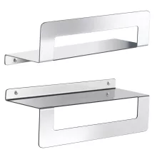Sapho Cleo polc törölközőtartóval 30 cm, fényes inox kivitelben