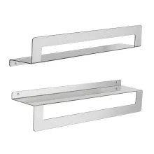 Sapho Cleo polc törölközőtartóval 50 cm, matt inox kivitelben