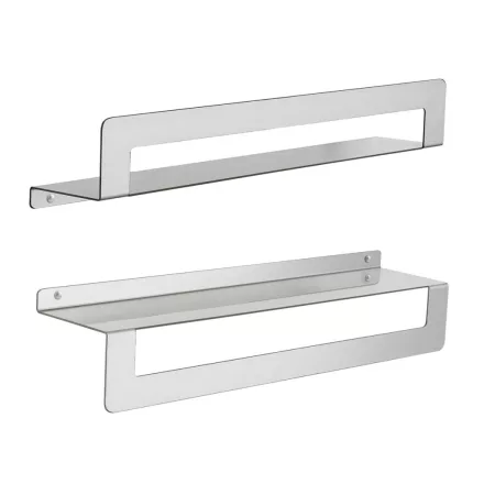 Sapho Cleo polc törölközőtartóval 50 cm, matt inox kivitelben