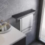 Sapho Cleo polc törölközőtartóval 50 cm, matt inox kivitelben