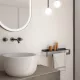Sapho Cleo polc törölközőtartóval 30 cm, gun metal kivitelben