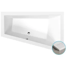   Polysan Triangl Slim jobbos aszimmetrikus kád 180x120x50 cm, fehér 20611S