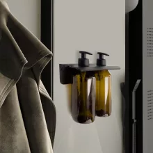   Sapho GROUPER műanyag fali dupla szappanadagoló 500 ml, barna 2159
