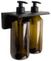 Sapho Gedy Grouper fali dupla PVC szappanadagoló 500 ml, barna 2159