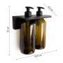 Sapho Gedy Grouper fali dupla PVC szappanadagoló 500 ml, barna 2159
