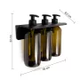 Sapho GROUPER műanyag fali tripla szappanadagoló 500 ml, barna 2160