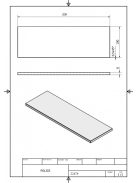 Sapho Polc 200x100x8mm, tejüveg 22478