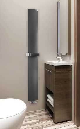 Sapho Ridea Othello Mono Slim fürdőszobai radiátor 300x1890 mm, matt fekete 2301189030SN
