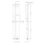 Sapho Ridea Othello Mono Slim fürdőszobai radiátor 300x1890 mm, matt fekete 2301189030SN