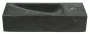 Sapho Blok kőmosdó 38x14cm, jobbos, fekete antracit 2401-31