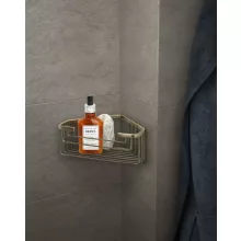   Sapho Smart fémrácsos sarokpolc 200x80x151 mm, bronz 2483-44