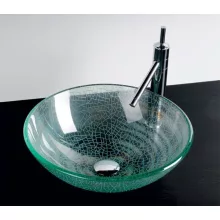   Sapho Beauty Ice üvegmosdó 42x14cm, átlátszó homokfújással 2501-04