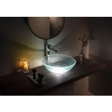   Sapho Beauty Ripple üvegmosdó 42x14 cm, átlátszó motívummal 2501-18