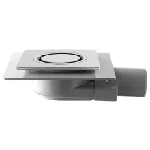   Sapho Omp Tea Tirana padlóösszefolyó oldalsó kifolyóval 100x100 mm króm 2665.295.8