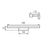 Sapho Kanlux Asten LED lámpa 400x42x110 mm, 8W, matt fekete 26683