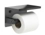 Sapho Zen WC-papírtartó polccal, matt fekete 283914